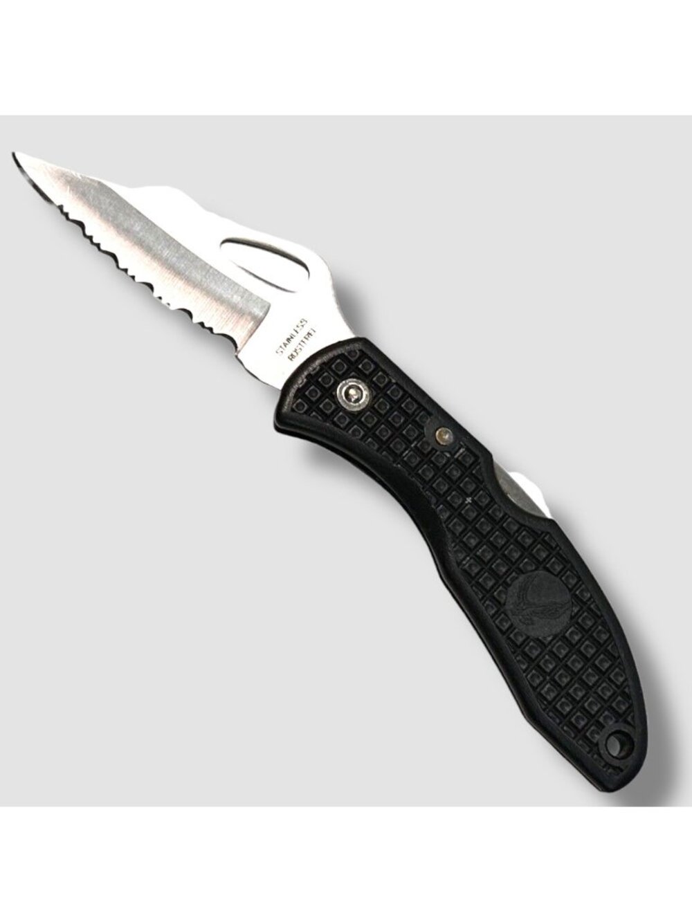 Rostfrei Serrated Edge 7" Folding Pocket Knife Great Condition Vintage